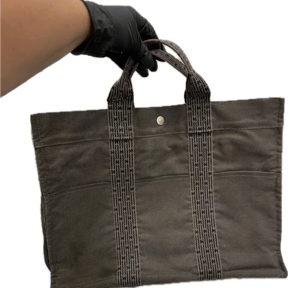 Hermes Vintage Tote Bag in Brown and Black